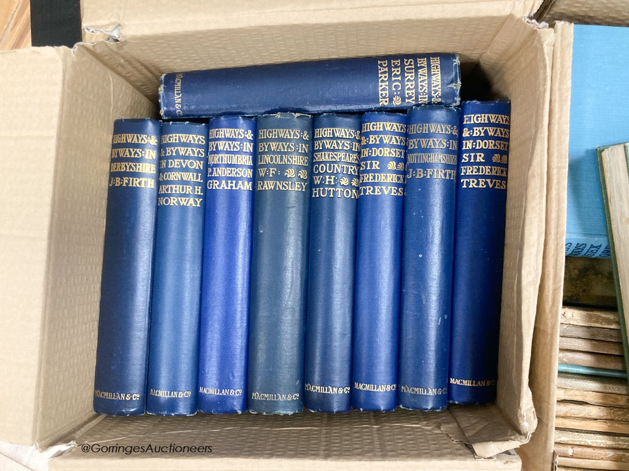 Macmillan & Co 'Highways & Byways' collection, 29 vols (including 20 in gilt-tooled blue cloth) and a quantity of other topographical publications